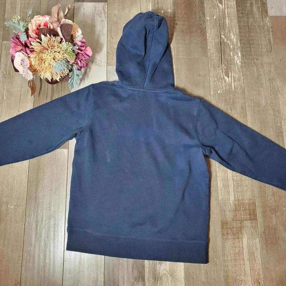 Champion Boys' Youth Long Sleeve Hooded Pullover Sweatshirt Navy Blue XL EUC